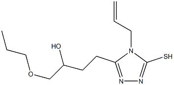 4-(4-allyl-5-sulfanyl-4H-1,2,4-triazol-3-yl)-1-propoxy-2-butanol Struktur