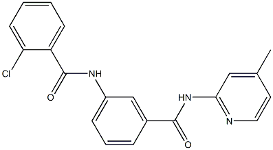 2-chloro-N-(3-{[(4-methyl-2-pyridinyl)amino]carbonyl}phenyl)benzamide Struktur