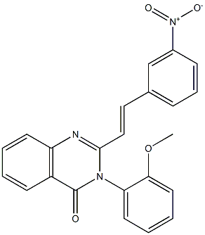 2-(2-{3-nitrophenyl}vinyl)-3-(2-methoxyphenyl)-4(3H)-quinazolinone Struktur