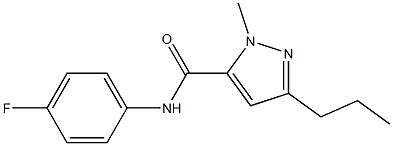 N-(4-fluorophenyl)-1-methyl-3-propyl-1H-pyrazole-5-carboxamide Struktur