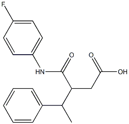 3-[(4-fluoroanilino)carbonyl]-4-phenylpentanoic acid Struktur