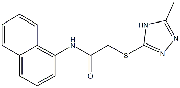 2-[(5-methyl-4H-1,2,4-triazol-3-yl)sulfanyl]-N-(1-naphthyl)acetamide Struktur