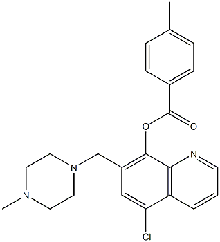 5-chloro-7-[(4-methyl-1-piperazinyl)methyl]-8-quinolinyl 4-methylbenzoate Struktur