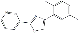 3-[4-(2,5-dimethylphenyl)-1,3-thiazol-2-yl]pyridine Struktur