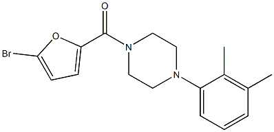 1-(5-bromo-2-furoyl)-4-(2,3-dimethylphenyl)piperazine Struktur