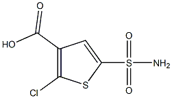 5-(aminosulfonyl)-2-chloro-3-thiophenecarboxylic acid Struktur