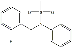 N-(2-fluorobenzyl)-N-(2-methylphenyl)methanesulfonamide Struktur