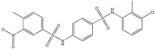 N-{4-[(3-chloro-2-methylanilino)sulfonyl]phenyl}-3-nitro-4-methylbenzenesulfonamide Struktur