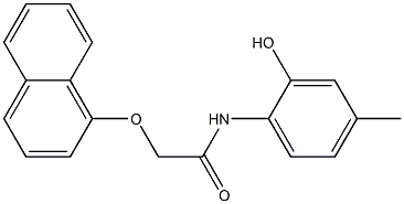 N-(2-hydroxy-4-methylphenyl)-2-(1-naphthyloxy)acetamide Struktur