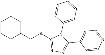 cyclohexylmethyl 4-phenyl-5-(4-pyridinyl)-4H-1,2,4-triazol-3-yl sulfide Struktur