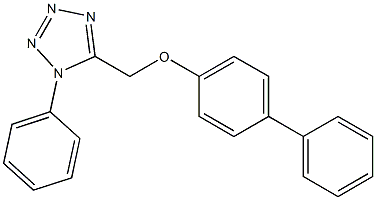 [1,1'-biphenyl]-4-yl (1-phenyl-1H-tetraazol-5-yl)methyl ether Struktur