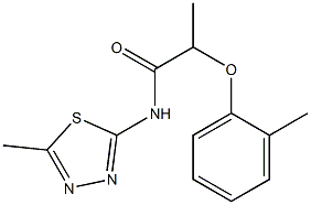 2-(2-methylphenoxy)-N-(5-methyl-1,3,4-thiadiazol-2-yl)propanamide Struktur