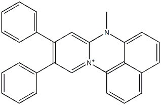 7-methyl-9,10-diphenyl-7H-pyrido[1,2-a]perimidin-12-ium Struktur