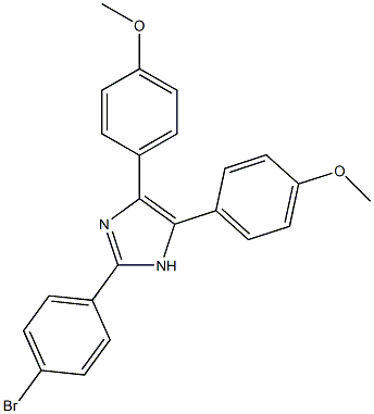 2-(4-bromophenyl)-4,5-bis[4-(methyloxy)phenyl]-1H-imidazole Struktur