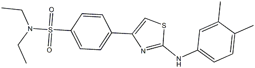 4-[2-(3,4-dimethylanilino)-1,3-thiazol-4-yl]-N,N-diethylbenzenesulfonamide Struktur