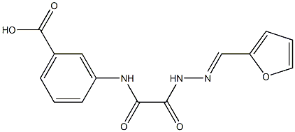 3-{[[2-(2-furylmethylene)hydrazino](oxo)acetyl]amino}benzoic acid Struktur