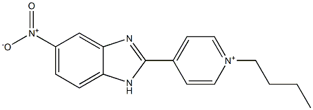 1-butyl-4-(5-nitro-1H-benzimidazol-2-yl)pyridinium Struktur