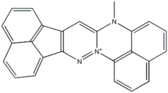 15-methyl-15H-acenaphtho[1',2':3,4]pyridazino[1,6-a]perimidin-8-ium Struktur