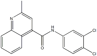 N-(3,4-dichlorophenyl)-2-methyl-4-quinolinecarboxamide Struktur