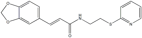 3-(1,3-benzodioxol-5-yl)-N-[2-(2-pyridinylsulfanyl)ethyl]acrylamide Struktur