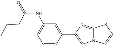 N-(3-imidazo[2,1-b][1,3]thiazol-6-ylphenyl)butanamide Struktur