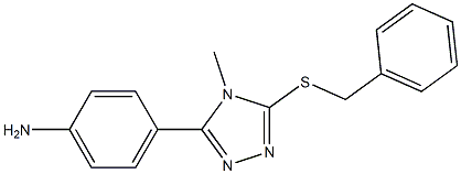 4-[5-(benzylsulfanyl)-4-methyl-4H-1,2,4-triazol-3-yl]phenylamine Struktur