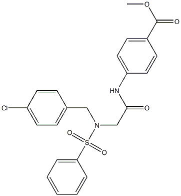 methyl 4-({[(4-chlorobenzyl)(phenylsulfonyl)amino]acetyl}amino)benzoate Struktur