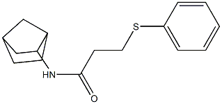 N-bicyclo[2.2.1]hept-2-yl-3-(phenylsulfanyl)propanamide Struktur