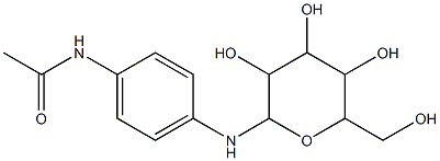 N-(4-{[3,4,5-trihydroxy-6-(hydroxymethyl)tetrahydro-2H-pyran-2-yl]amino}phenyl)acetamide Struktur