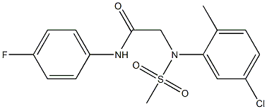 2-[5-chloro-2-methyl(methylsulfonyl)anilino]-N-(4-fluorophenyl)acetamide Struktur