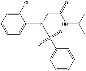 2-[2-chloro(phenylsulfonyl)anilino]-N-isopropylacetamide Struktur