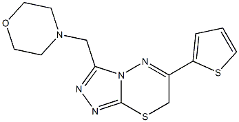 3-(4-morpholinylmethyl)-6-(2-thienyl)-7H-[1,2,4]triazolo[3,4-b][1,3,4]thiadiazine Struktur