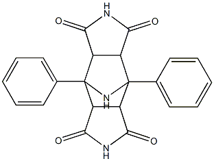 1,7-diphenyl-4,10,13-triazatetracyclo[5.5.1.0~2,6~.0~8,12~]tridecane-3,5,9,11-tetrone Struktur