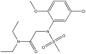 2-[5-chloro-2-methoxy(methylsulfonyl)anilino]-N,N-diethylacetamide Struktur