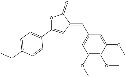 5-(4-ethylphenyl)-3-(3,4,5-trimethoxybenzylidene)-2(3H)-furanone Struktur