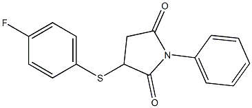 3-[(4-fluorophenyl)sulfanyl]-1-phenylpyrrolidine-2,5-dione Struktur