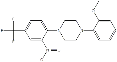 1-[2-nitro-4-(trifluoromethyl)phenyl]-4-(2-methoxyphenyl)piperazine Struktur