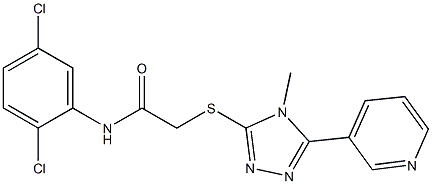 N-(2,5-dichlorophenyl)-2-[(4-methyl-5-pyridin-3-yl-4H-1,2,4-triazol-3-yl)sulfanyl]acetamide Struktur