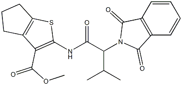 methyl 2-{[2-(1,3-dioxo-1,3-dihydro-2H-isoindol-2-yl)-3-methylbutanoyl]amino}-5,6-dihydro-4H-cyclopenta[b]thiophene-3-carboxylate Structure