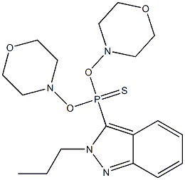 3-[di(4-morpholinyl)phosphorothioyl]-2-propyl-2H-indazole Structure