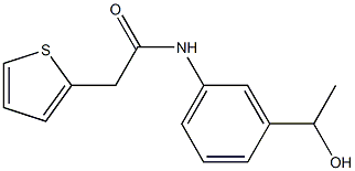 N-[3-(1-hydroxyethyl)phenyl]-2-(2-thienyl)acetamide Struktur