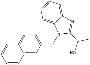 1-[1-(2-naphthylmethyl)-1H-benzimidazol-2-yl]ethanol Struktur