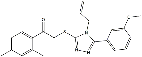 2-{[4-allyl-5-(3-methoxyphenyl)-4H-1,2,4-triazol-3-yl]sulfanyl}-1-(2,4-dimethylphenyl)ethanone Struktur