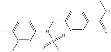 4-{[3,4-dimethyl(methylsulfonyl)anilino]methyl}-N-methylbenzamide Struktur