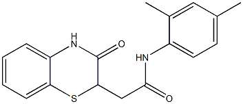 N-(2,4-dimethylphenyl)-2-(3-oxo-3,4-dihydro-2H-1,4-benzothiazin-2-yl)acetamide Struktur