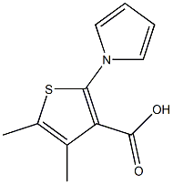 4,5-dimethyl-2-(1H-pyrrol-1-yl)-3-thiophenecarboxylic acid Struktur