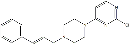 2-chloro-4-(4-cinnamyl-1-piperazinyl)pyrimidine Struktur