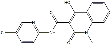 N-(5-chloro-2-pyridinyl)-4-hydroxy-1-methyl-2-oxo-1,2-dihydro-3-quinolinecarboxamide Struktur