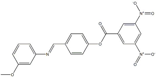 4-{[(3-methoxyphenyl)imino]methyl}phenyl 3,5-bisnitrobenzoate Struktur