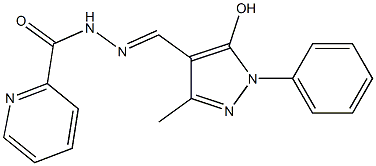 N'-[(5-hydroxy-3-methyl-1-phenyl-1H-pyrazol-4-yl)methylene]-2-pyridinecarbohydrazide Struktur